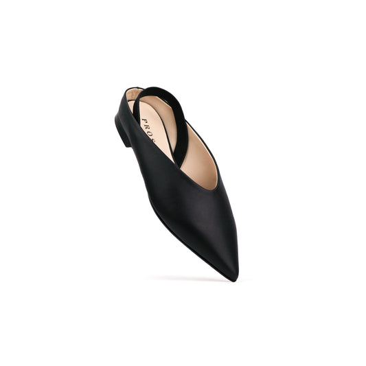 Ballerina Slingback Nappa Nero