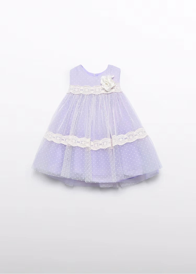 Abito Tulle Plumetis Neonata