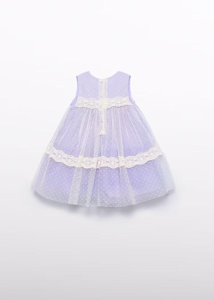 Abito Tulle Plumetis Neonata