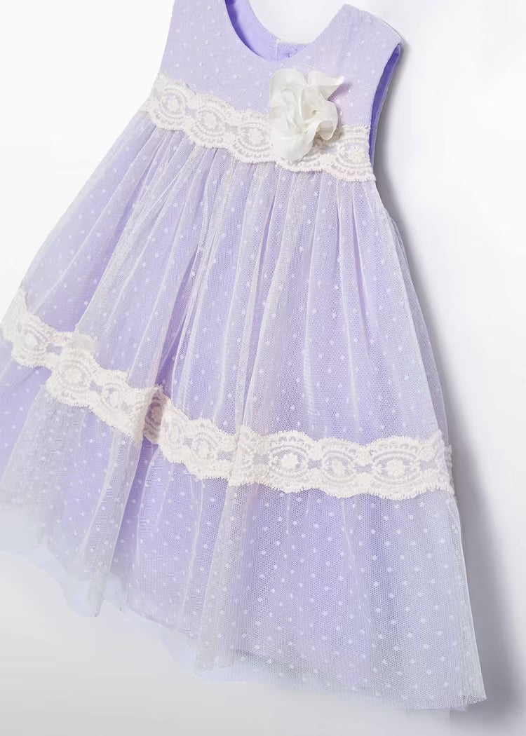 Abito Tulle Plumetis Neonata