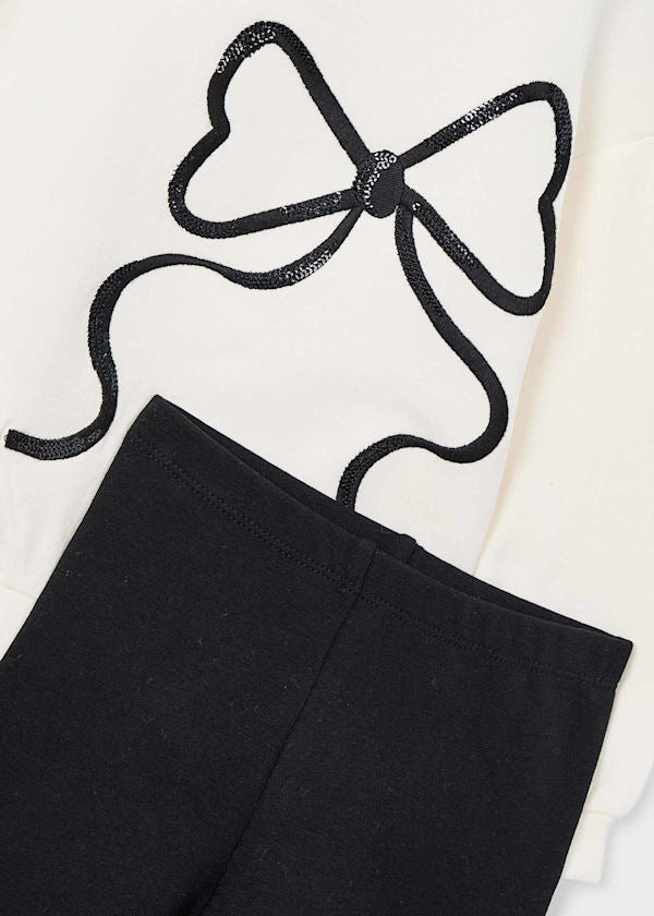 Completo leggings con felpa fiocco Mayoral