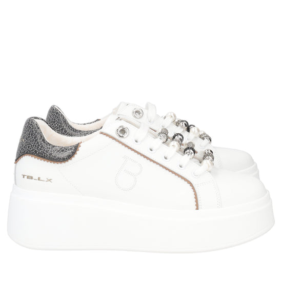 Sneaker slip-on con strass oro