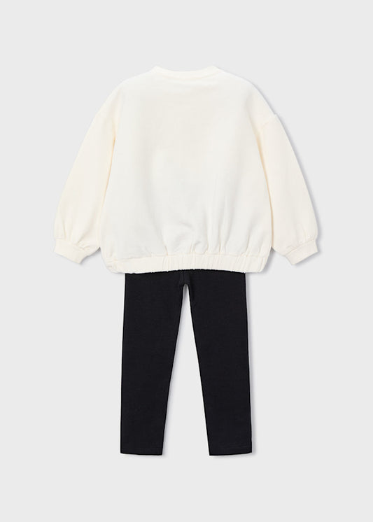 Completo leggings con felpa fiocco Mayoral