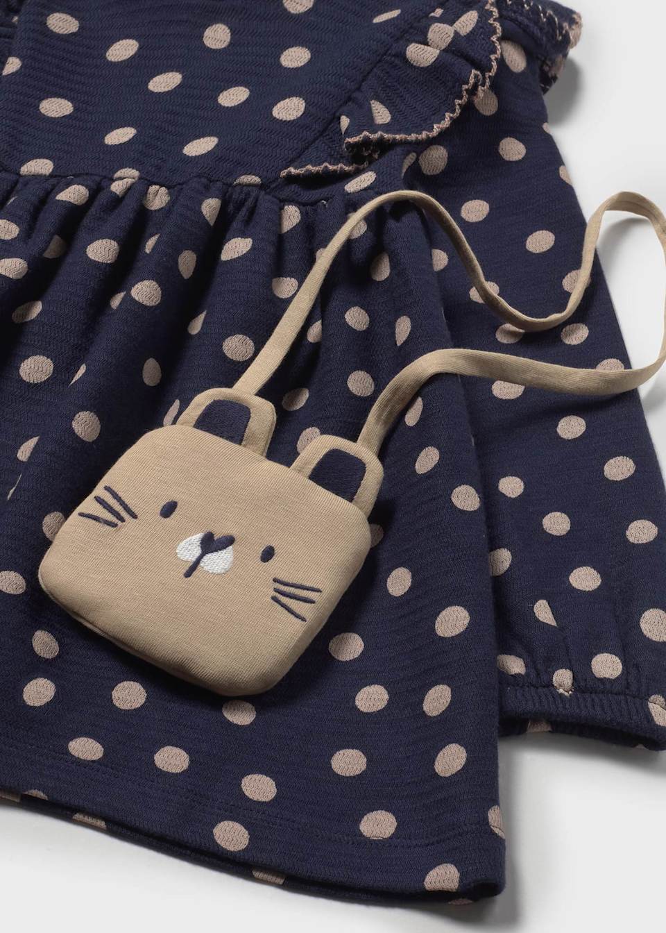 Vestito stampa a pois con borsa Mayoral