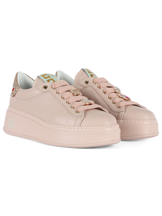 Scarpe Sneakers Nude Mix Farfalla