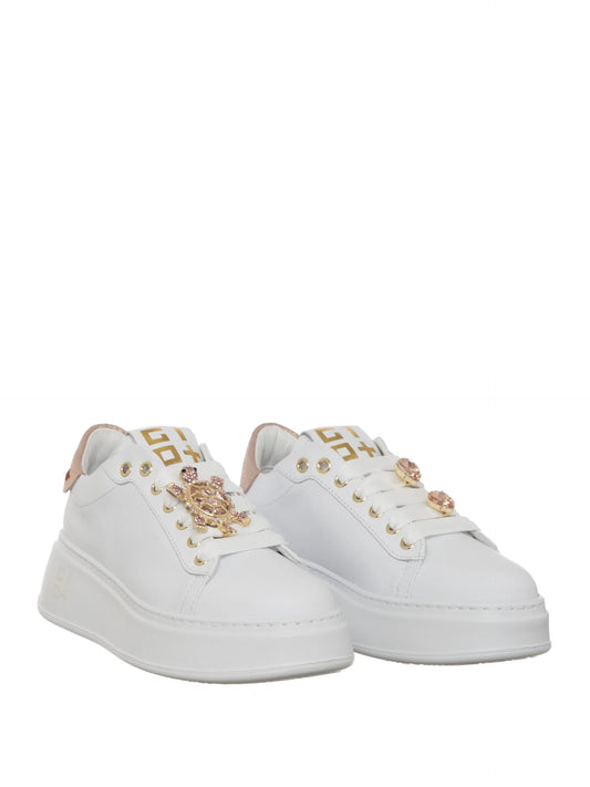 Scarpe Sneakers Bianche/Rosa Tartaruga