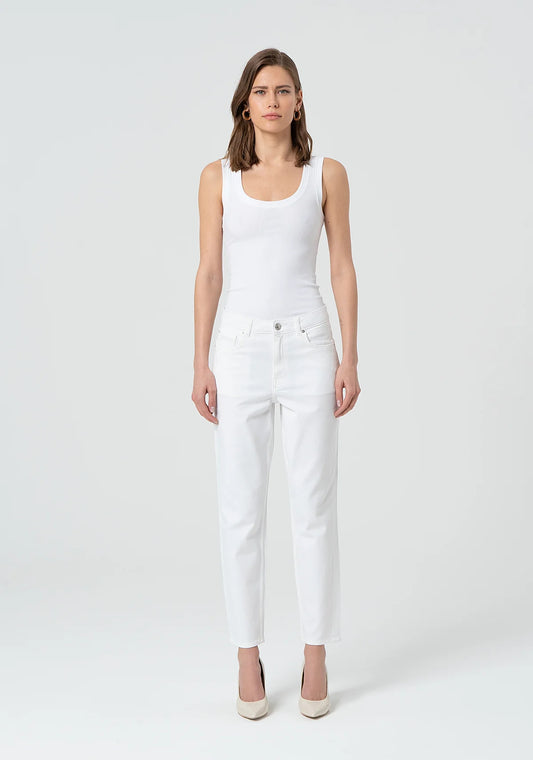 Pantalone Carrot Mom Fit In Bull