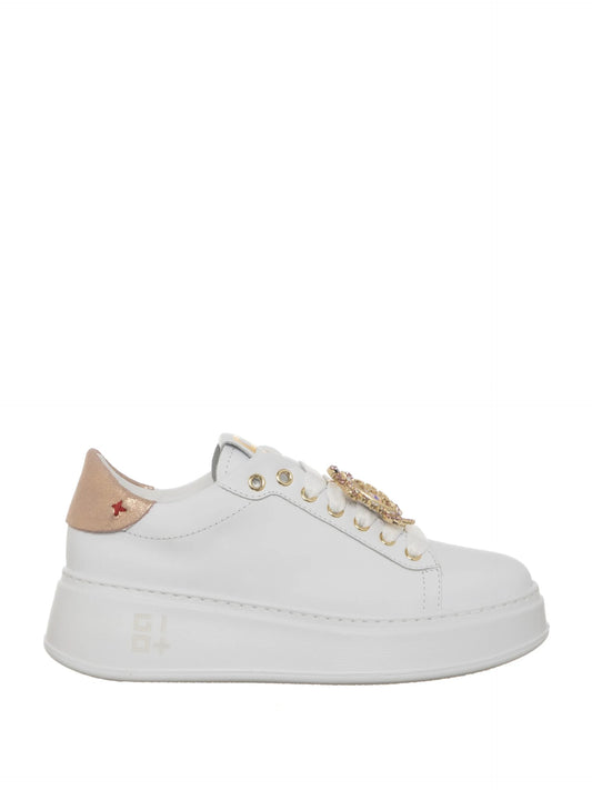 Scarpe Sneakers Bianche/Rosa Tartaruga