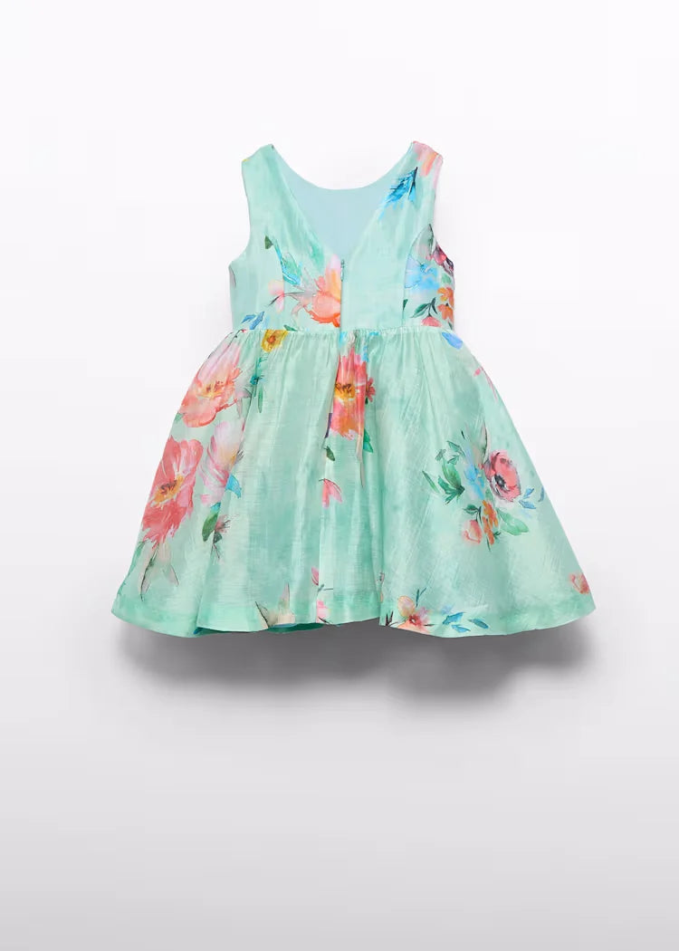 Abito Lino Fiori Bambina