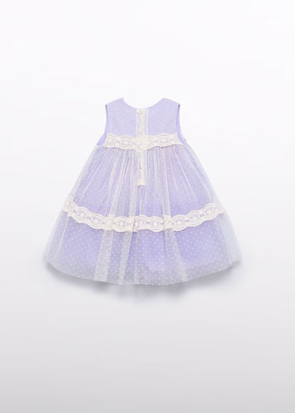 Abito Tulle Plumetis Neonata