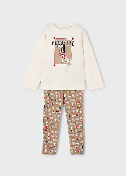 Completo leggings stampato con T-shirt Mayoral