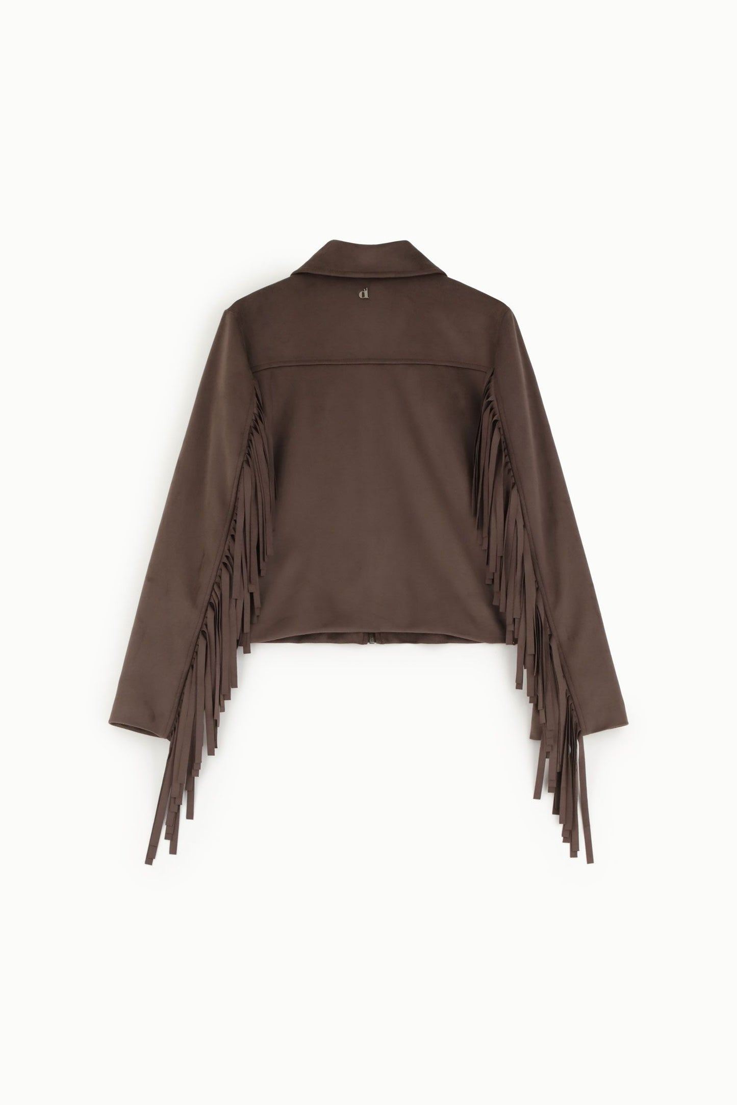Giubbotto suede con frange Dixie