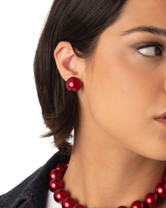 Orecchini mezza sfera metallici Mya accessori