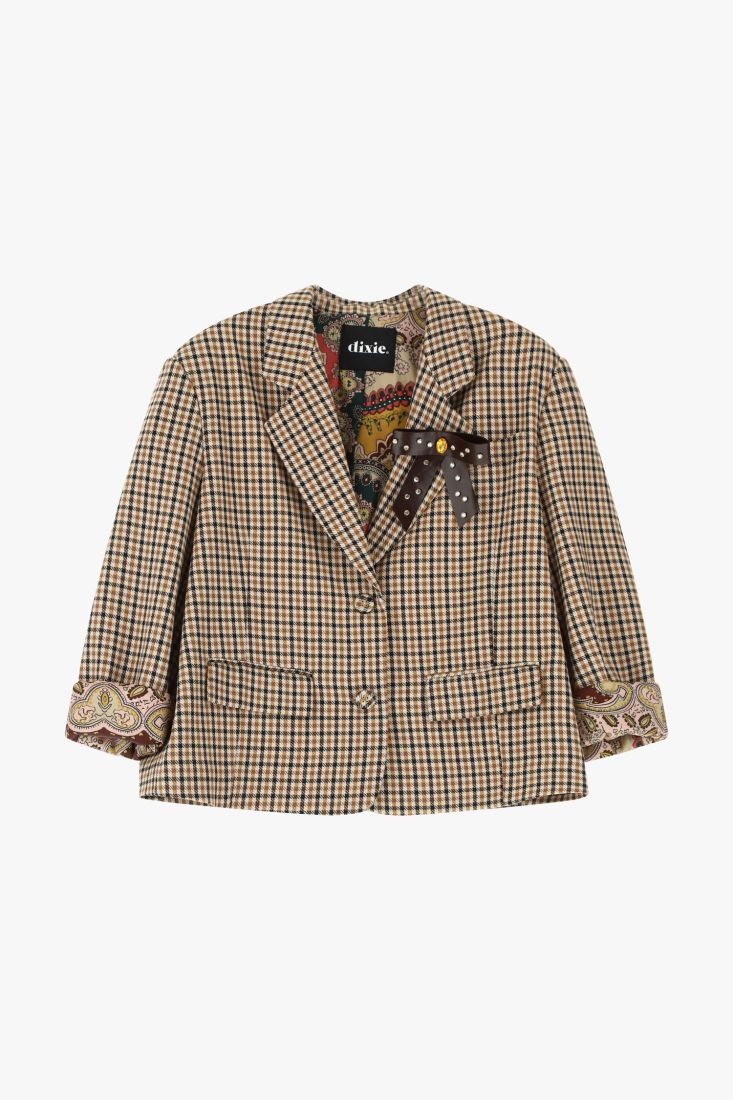 Blazer con motivo e bottoni colorati Dixie