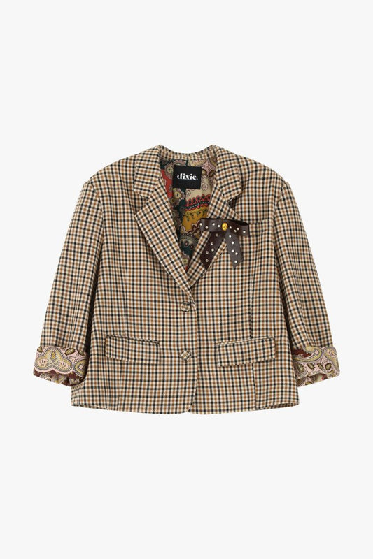 Blazer con motivo e bottoni colorati Dixie