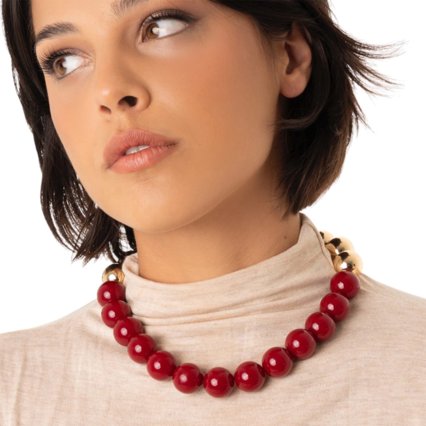 Collana perle pietre dure