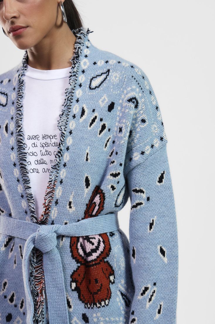 Cardigan con stampa