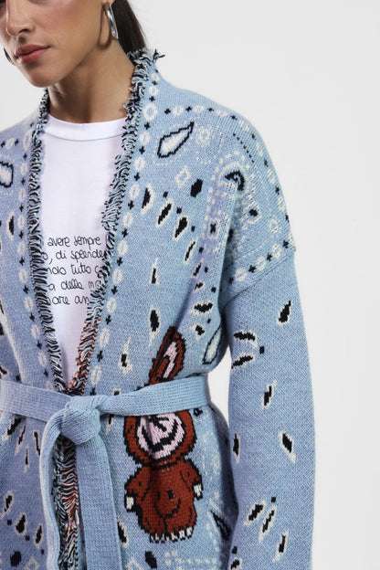 Cardigan con stampa
