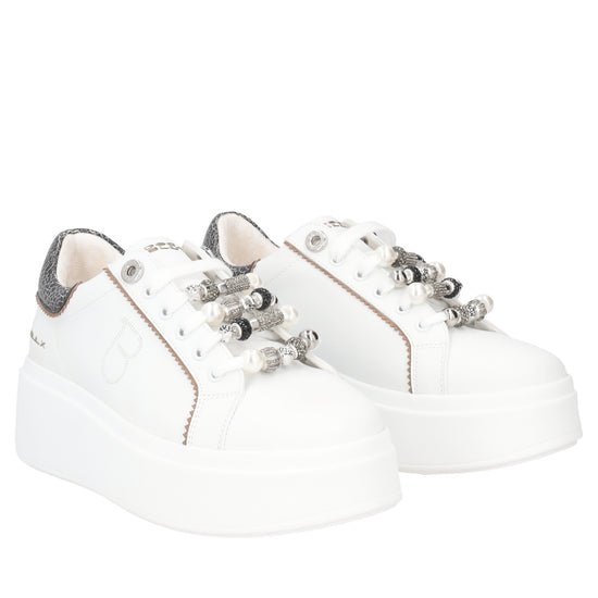 Sneaker slip-on con strass oro