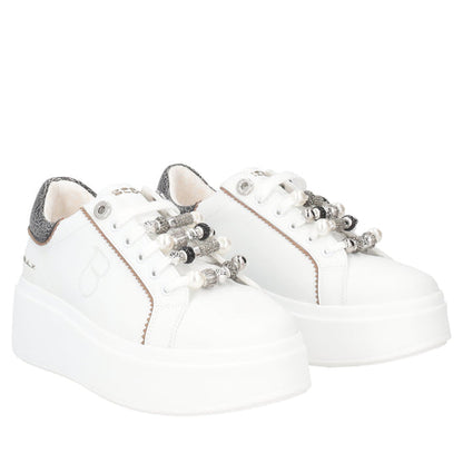 Sneaker slip-on con strass oro