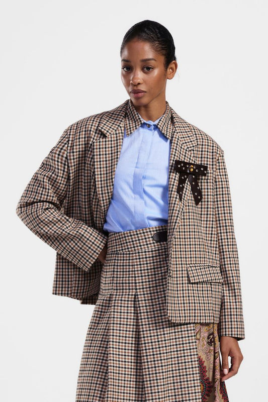 Blazer con motivo e bottoni colorati Dixie