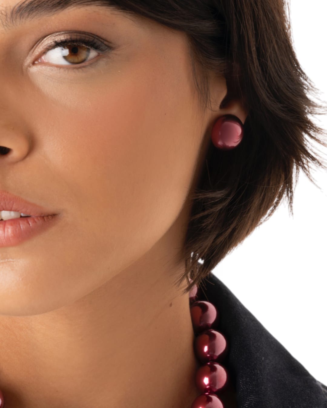 Orecchini mezza sfera metallici Mya accessori