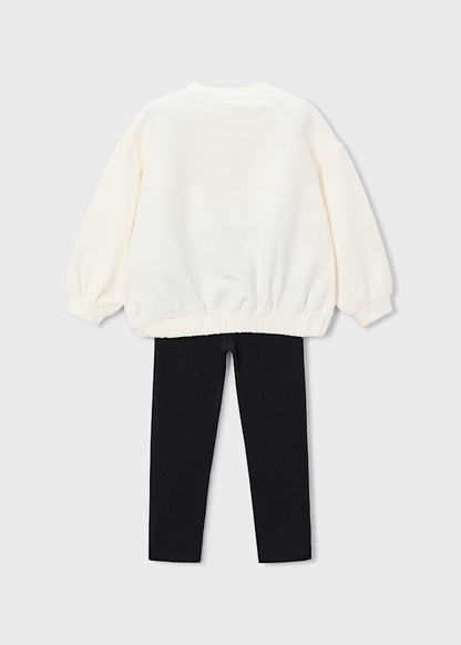 Completo leggings con felpa fiocco Mayoral