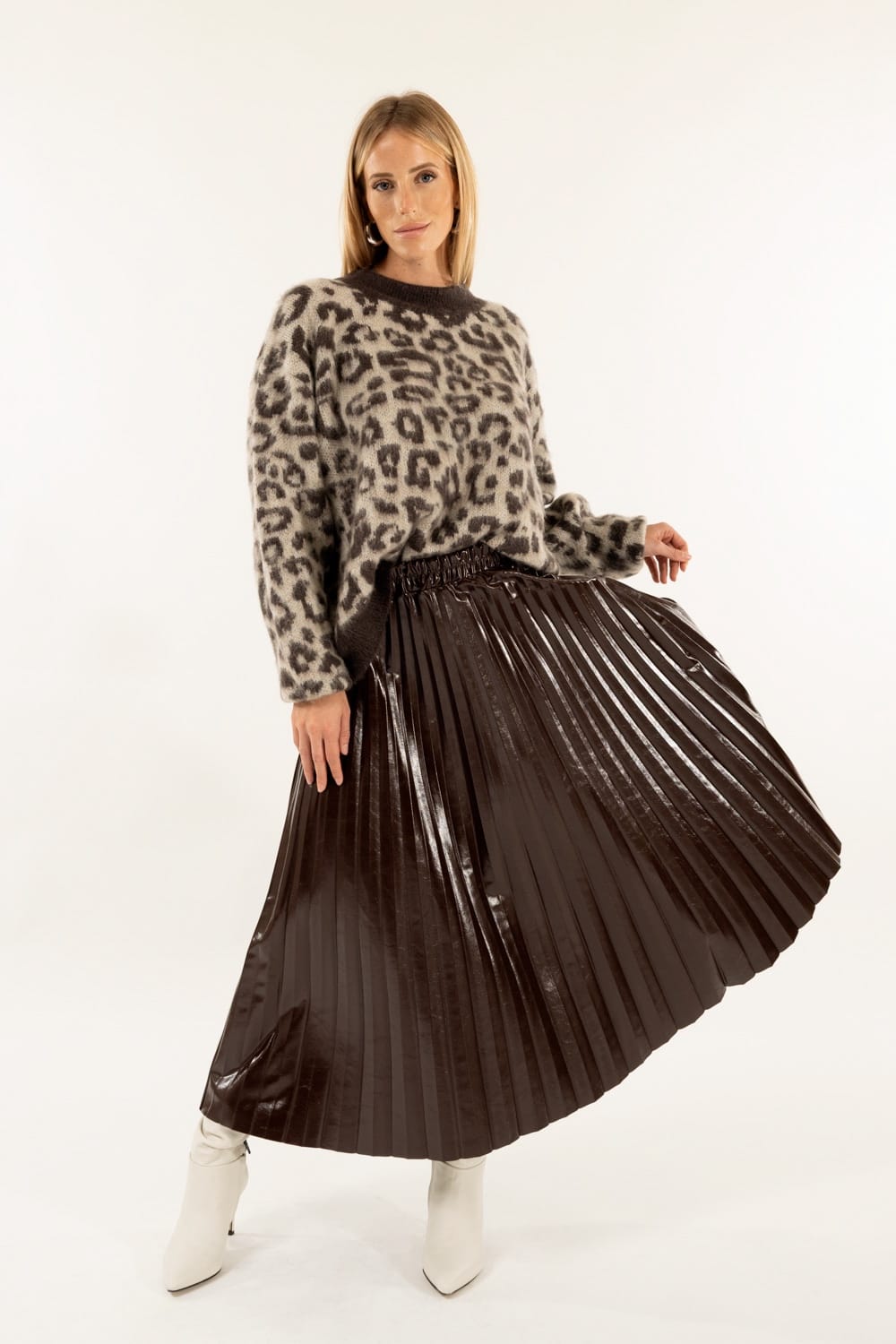 Longette plisse ecopelle KONTATTO